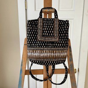 Vera Bradley Retired Zebra Print Backpack